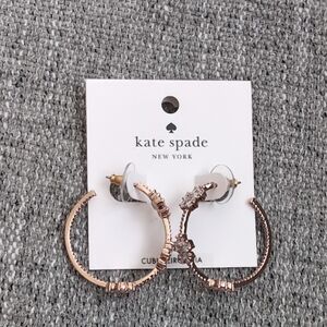 Kate Spade - Rose Gold Cubic Zirconia Hoops NWT